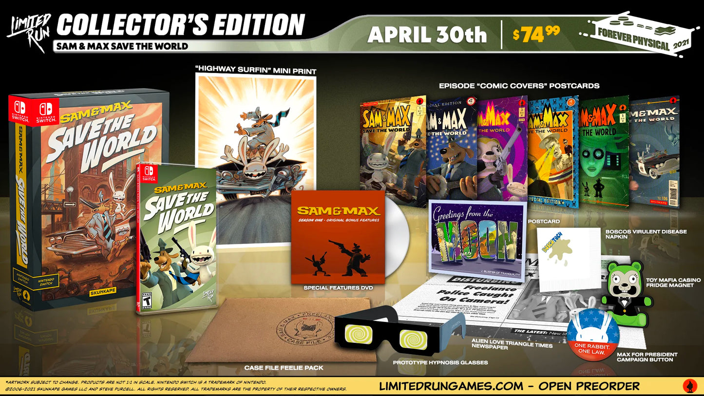 Sam & Max Save the World Collector's Edition (Limited Run Games #104) - Nintendo Switch