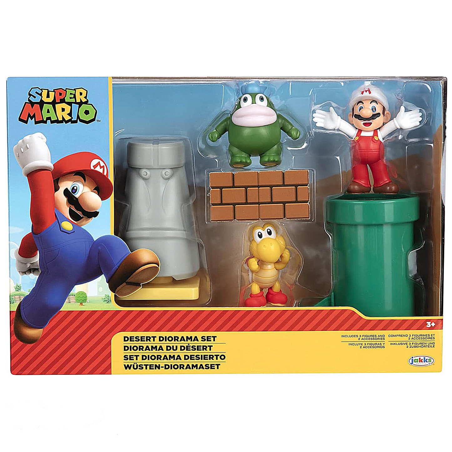 Super Mario Action Figure Playset 2.5-Inch Desert Diorama Set