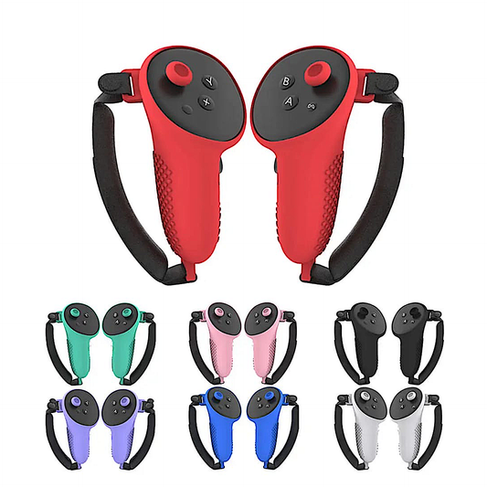 Silicone Protective Grip Covers For Meta Quest 3/3S Controllers - Multiple Colors