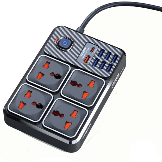 MOXOM MX-ST17 Extension 2500W Max 4 Power Socket 7 USB 1 PD Type C 20W QC 18W UK Plug Safety Fast Charge 2M