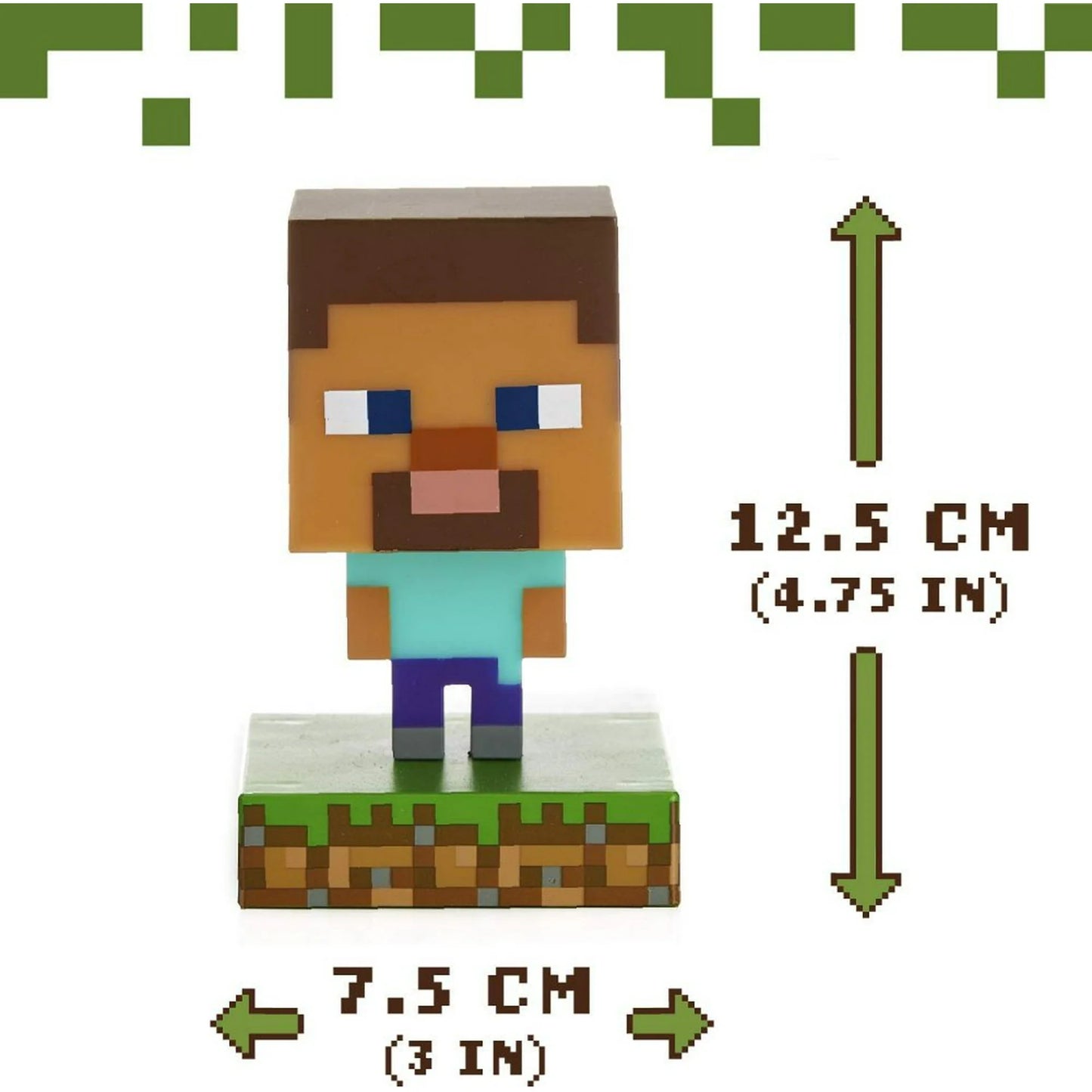 Minecraft Steve Icon Light 3D Lamp - USB Type-C Rechargeable - Minecraft Merch