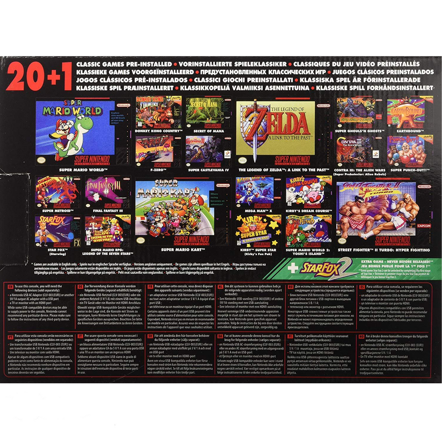 SNES Nintendo Classic Mini: Super Nintendo Entertainment System (Europe), Not Region Locked