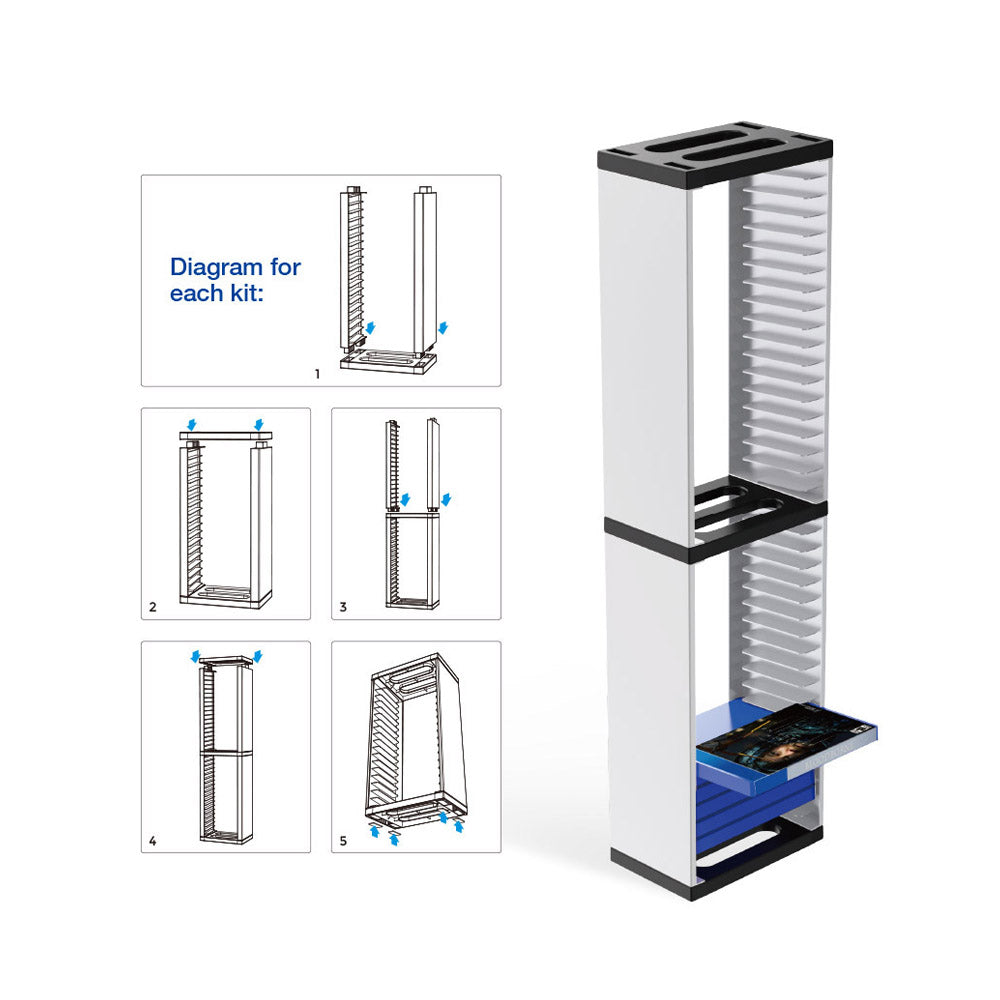 Dobe Game Storage Stand For (36 Physical Gaming Discs) PS4 | PS5 | Xbox | Nintendo Switch