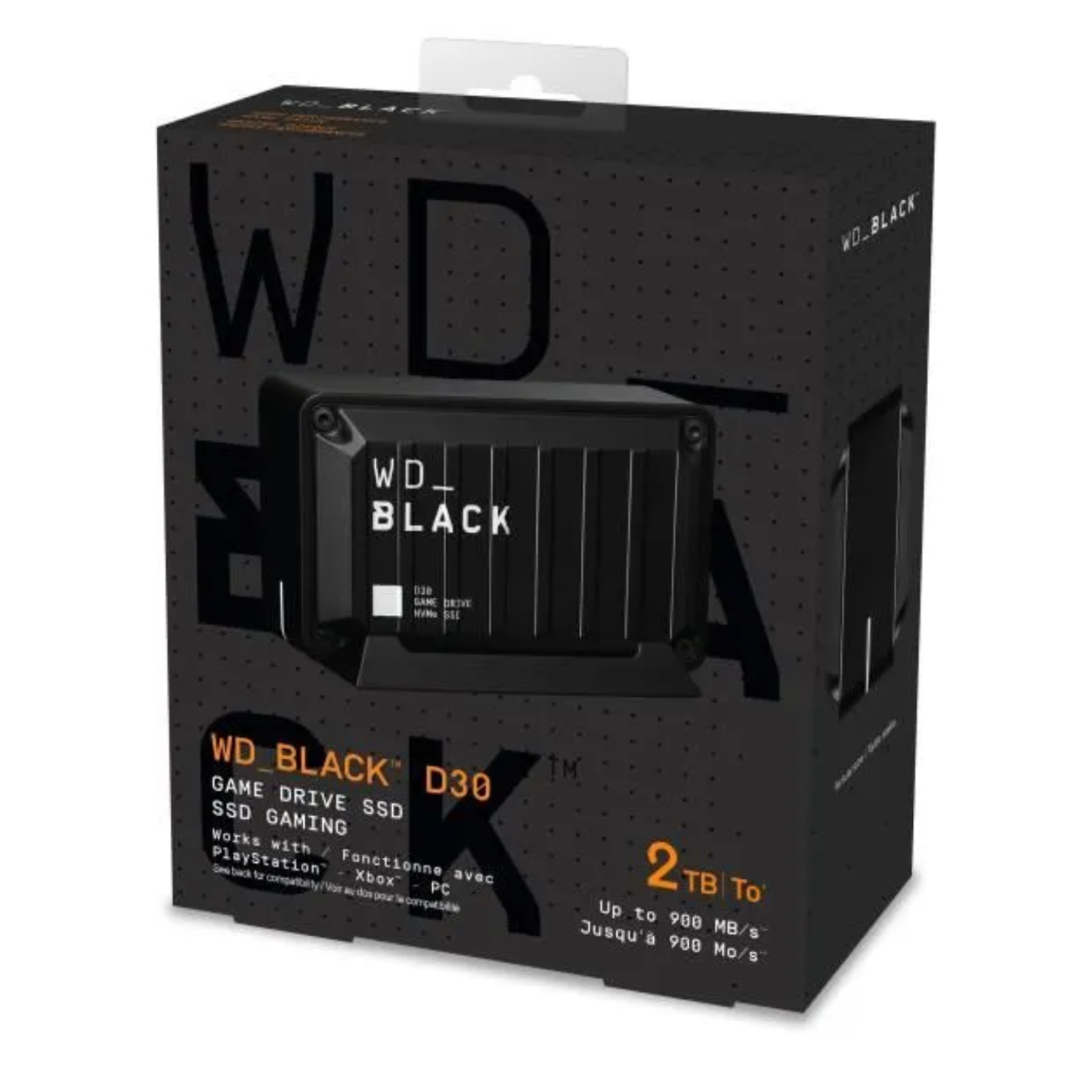 WD_BLACK D30 Game Drive SSD- Portable External Solid State Drive, Compatible with Xbox and PC, Up to 900MB/s - WDBAMF0010BBW-WESNWDBAMF0010BBW-WESN - 1TB | 2TB