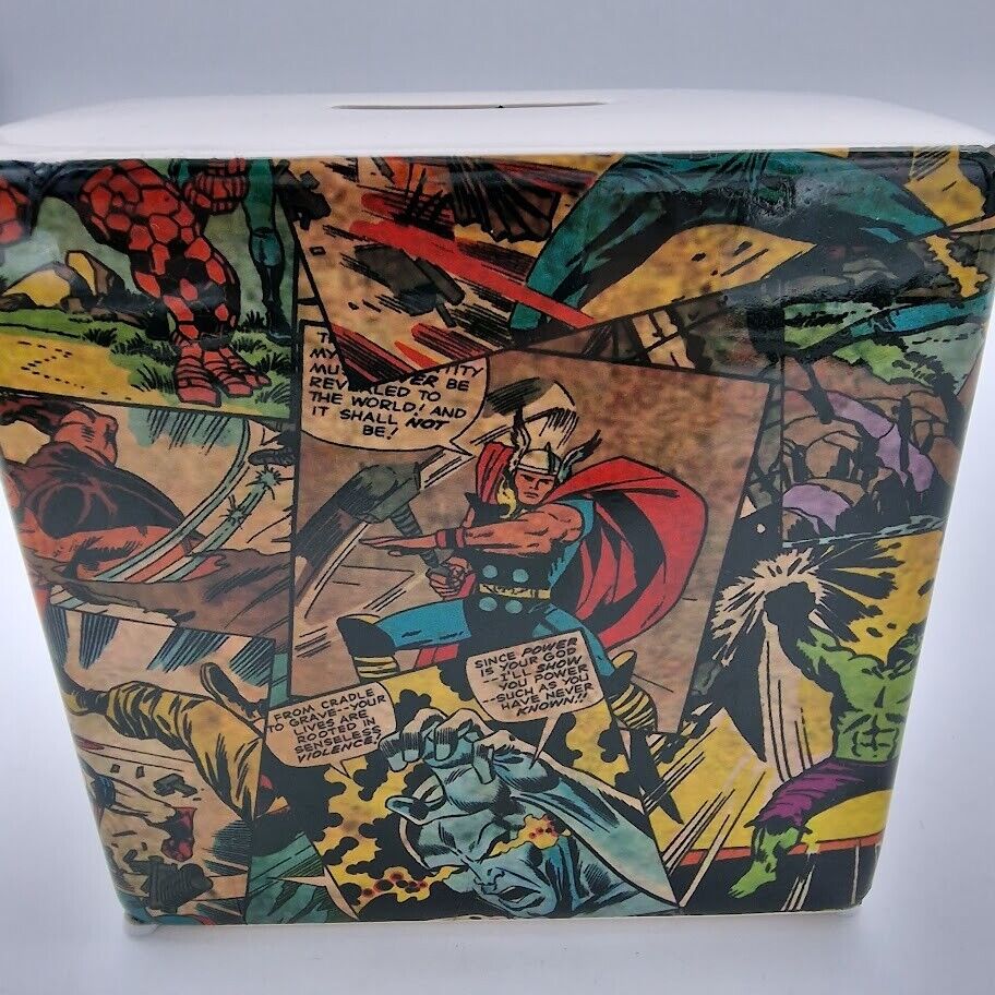 Marvel Comics Money Bank Official BB Designs Boxed Comic Strip Image Money Box