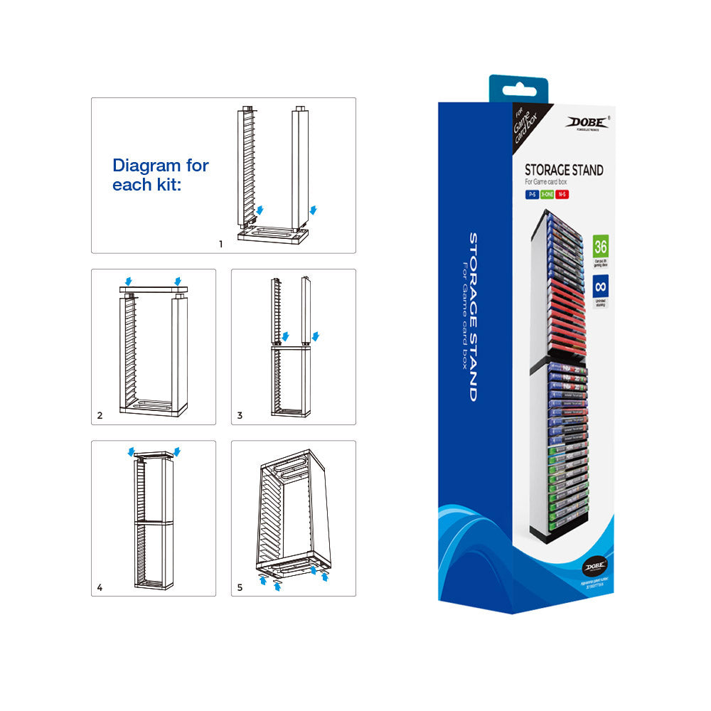 Dobe Game Storage Stand For (36 Physical Gaming Discs) PS4 | PS5 | Xbox | Nintendo Switch