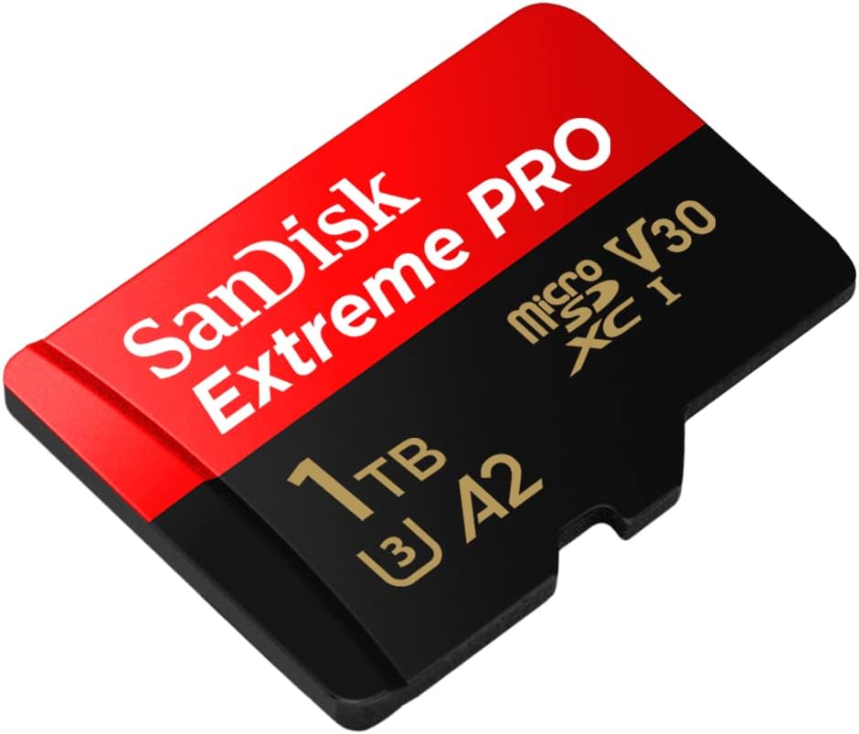 بطاقة ذاكرة SanDisk Extreme PRO microSDXC UHS-I microSD بسعة 1 تيرابايت مع محول C10