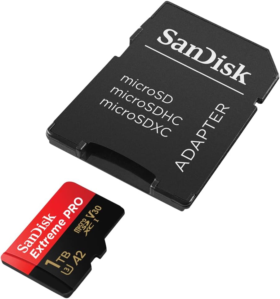 بطاقة ذاكرة SanDisk Extreme PRO microSDXC UHS-I microSD بسعة 1 تيرابايت مع محول C10
