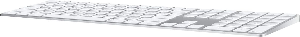 Apple Magic Keyboard with Numeric Keypad: Wireless, Bluetooth, Rechargeable. Works with Mac, iPad, or iPhone; US English - White (USED)