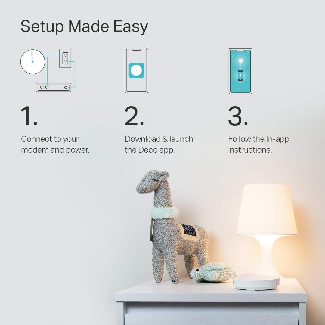 TP-Link Deco M5 Mesh WiFi System - Up to 5,500 sq. ft. Whole Home Coverage and 100+ Devices,WiFi Router/Extender Replacement | 3-Pack