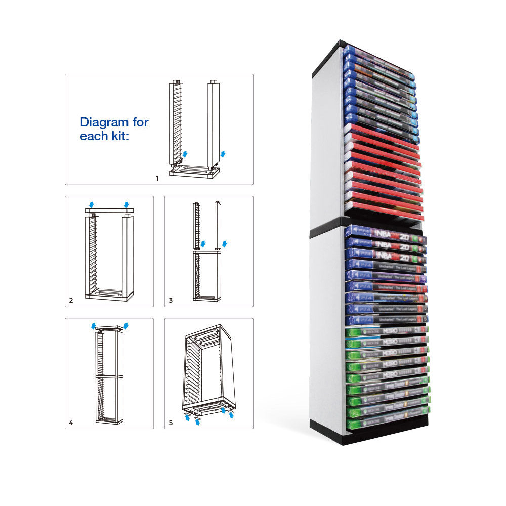 Dobe Game Storage Stand For (36 Physical Gaming Discs) PS4 | PS5 | Xbox | Nintendo Switch