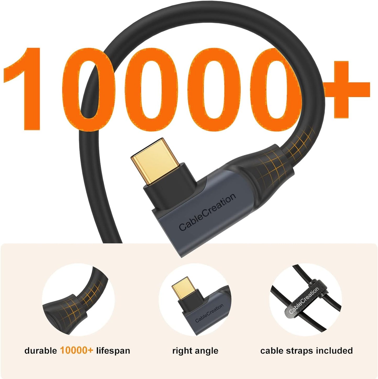 كابل ربط 3M من CableCreation متوافق مع كابل Meta Quest Pro/Quest3/Quest2/ USB إلى USB C 3.1