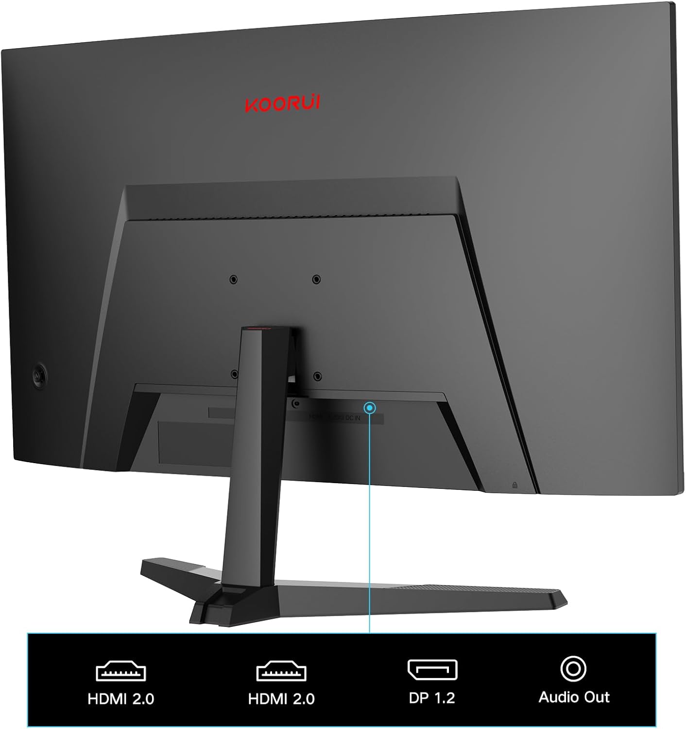 KOORUI 24E6CA 24 inch Curved Gaming Monitor 180Hz FHD 1080P Computer Monitor, 1ms 1500R VA Display, Adaptive Sync, FreeSync Premium, HDR10