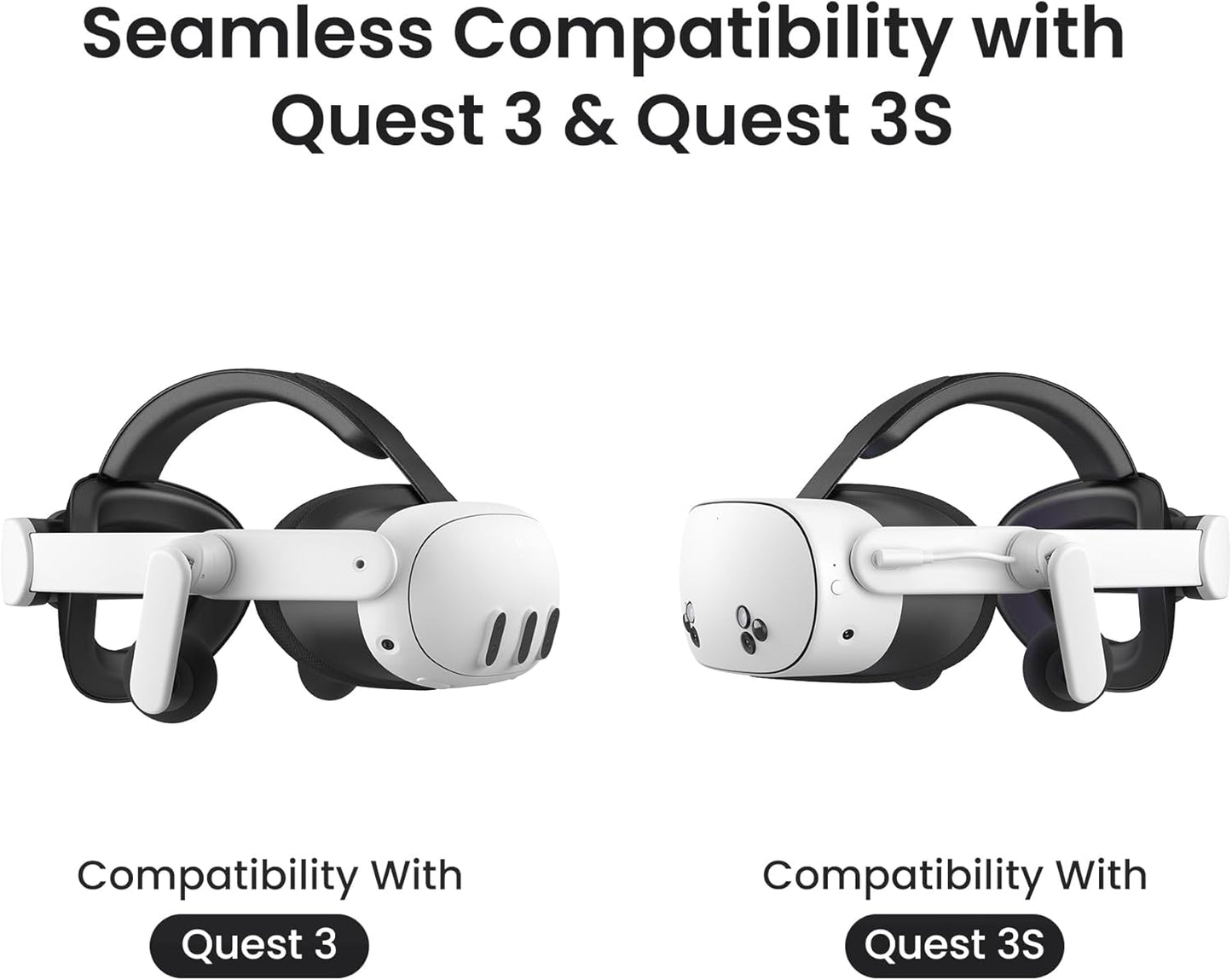 KIWI design K4 Duo 3 in 1 AIO Comfort Audio Head Strap with Battery for Meta Quest 3/3S Play with Enhanced Sound Effects