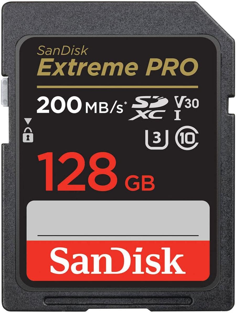 SanDisk 128GB Extreme PRO UHS-I SDXC Memory Card (200 MB/s)