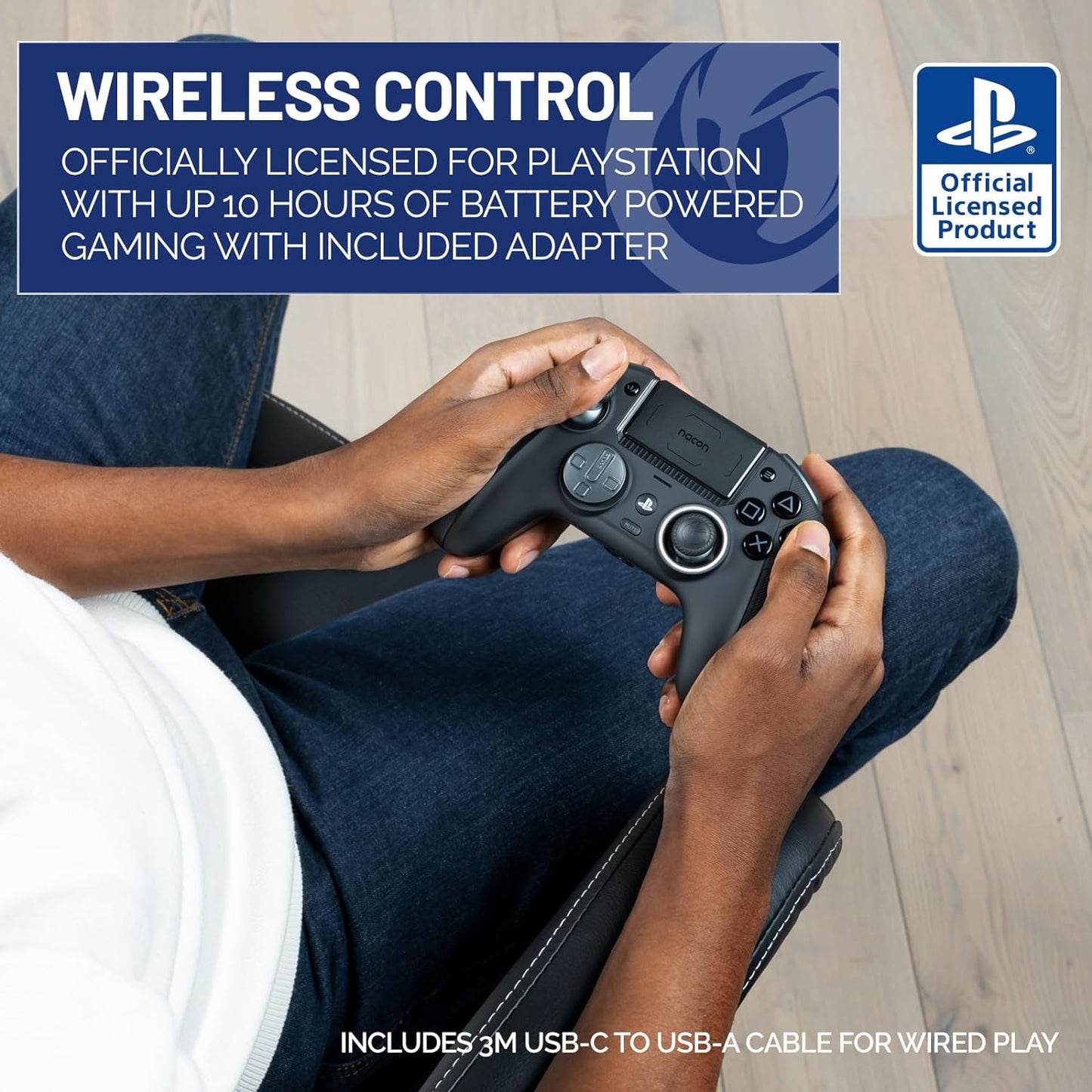 NACON Revolution 5 Pro Wireless Gaming Controller for PS5 | PS4 | PC - Triple Black