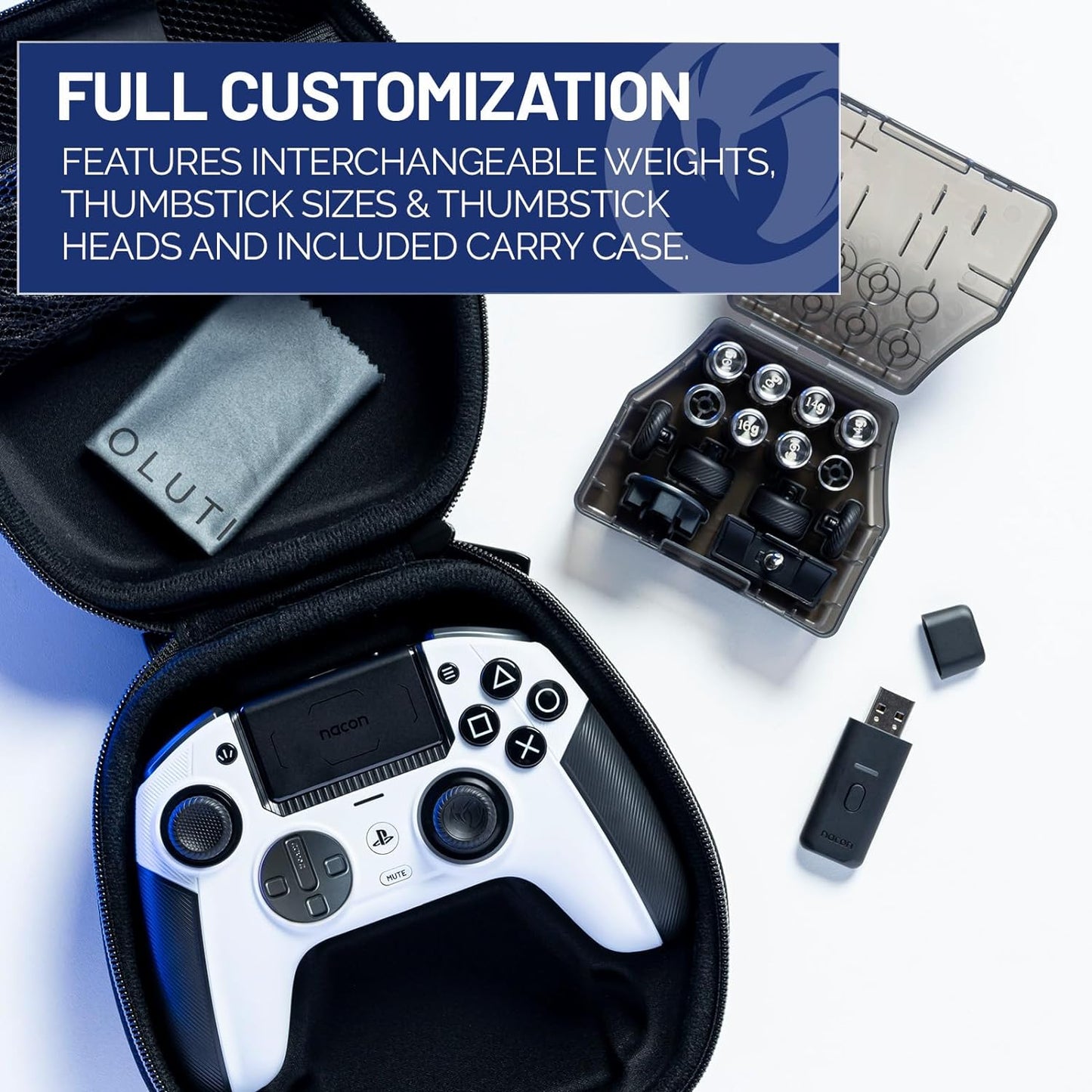 NACON Revolution 5 Pro Wireless Gaming Controller for PS5 | PS4 | PC - Black & White