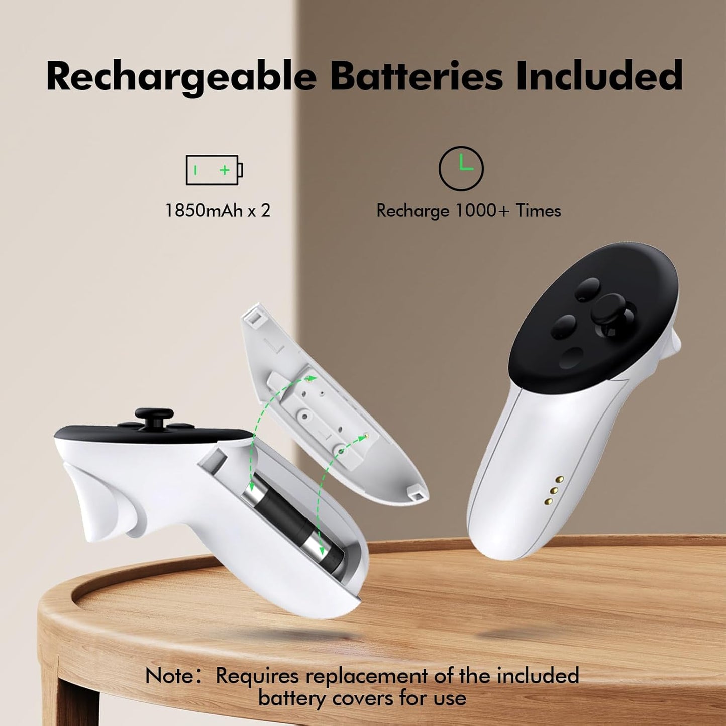 قاعدة شحن DOBE مع بطاريات قابلة لإعادة الشحن ومؤشر LED لجهاز Meta Quest 3 | Meta Quest 3S