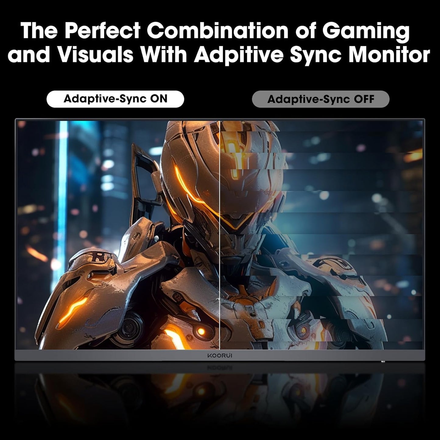 KOORUI 24E6CA 24 inch Curved Gaming Monitor 180Hz FHD 1080P Computer Monitor, 1ms 1500R VA Display, Adaptive Sync, FreeSync Premium, HDR10