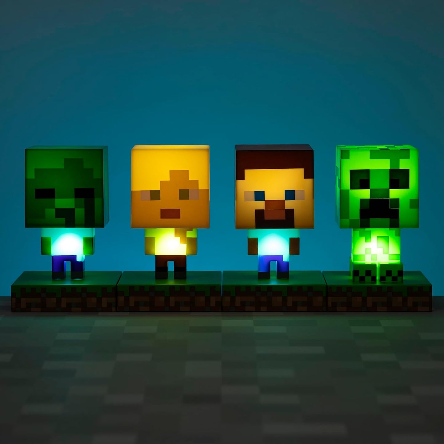 Minecraft Steve Icon Light 3D Lamp - USB Type-C Rechargeable - Minecraft Merch