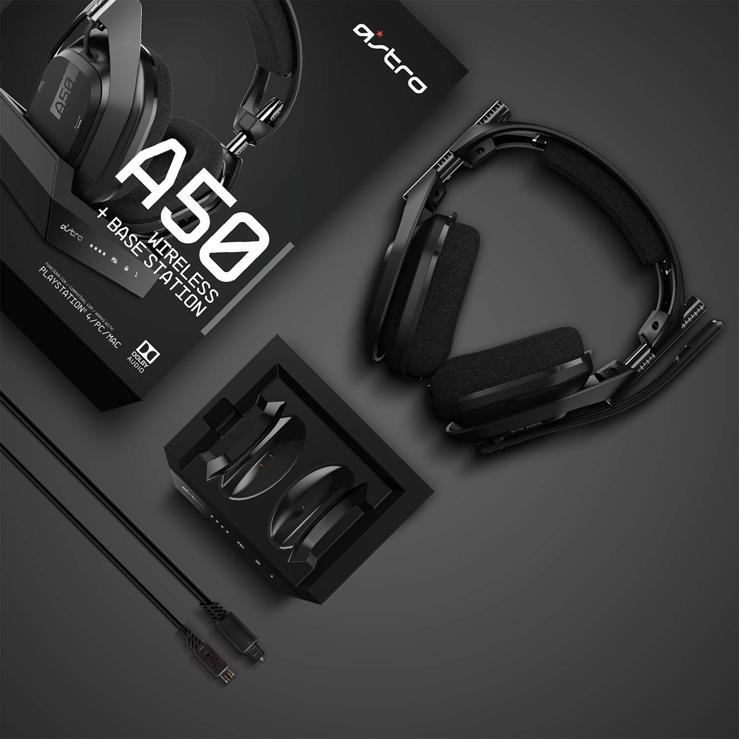 ASTRO Gaming A50 Wireless Headset + Base Station Gen 4 - Black/Silver