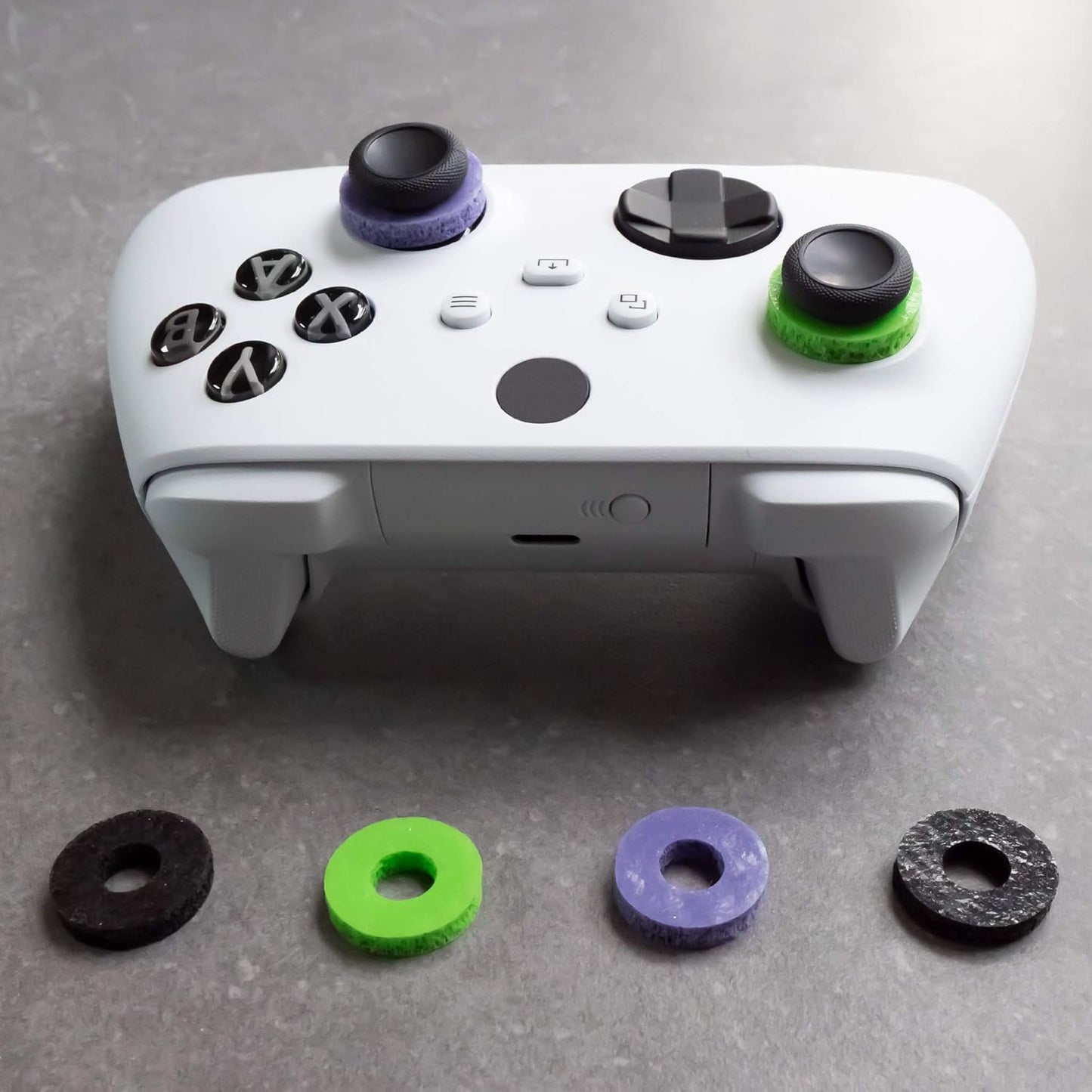 KontrolFreek Precision Rings | Aim Assist Motion Control for Playstation 4 (PS4), PS5, Xbox, Switch Pro & Scuf Controller (Black/Purple/Green)