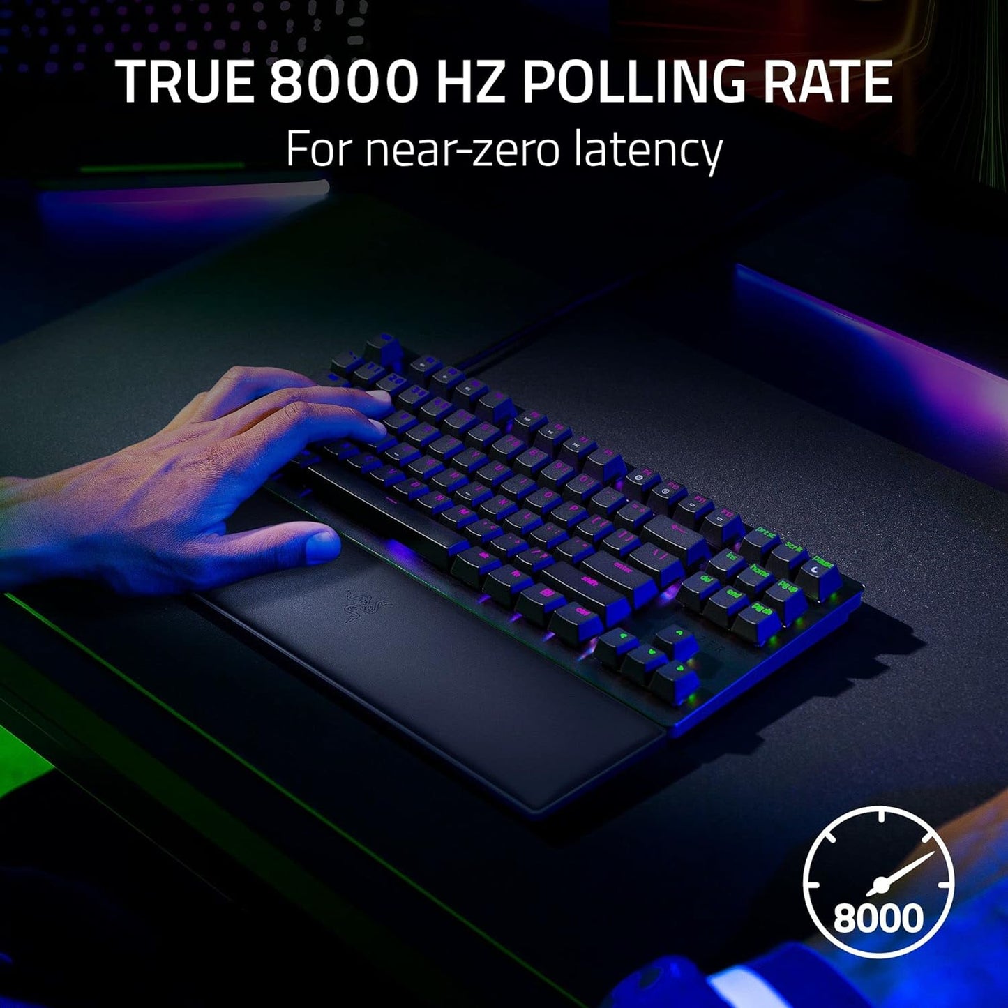 Razer Huntsman V2 TKL Tenkeyless Gaming Keyboard - Purple Switch