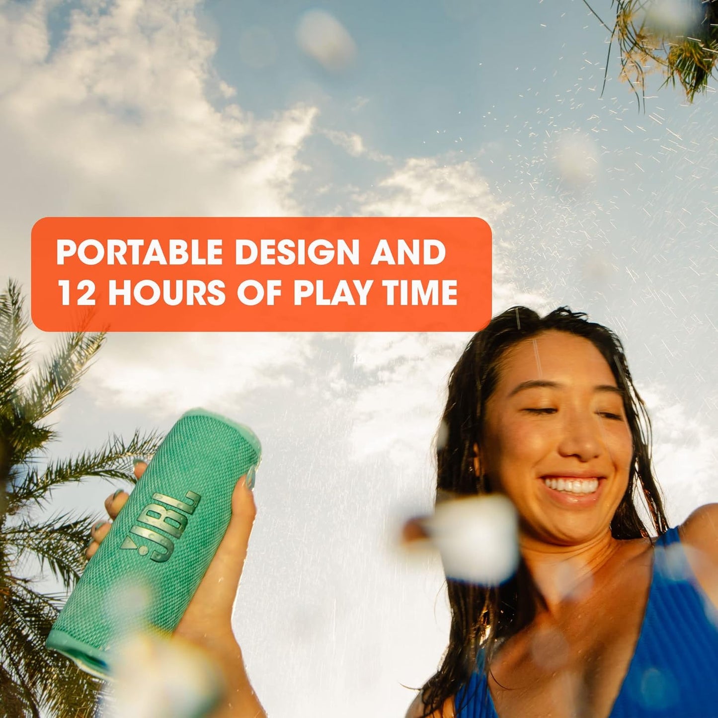 JBL Flip 6 - Portable Bluetooth Speaker, Powerful Sound and Deep Bass, IPX7 Waterproof, 12 Hours of Playtime