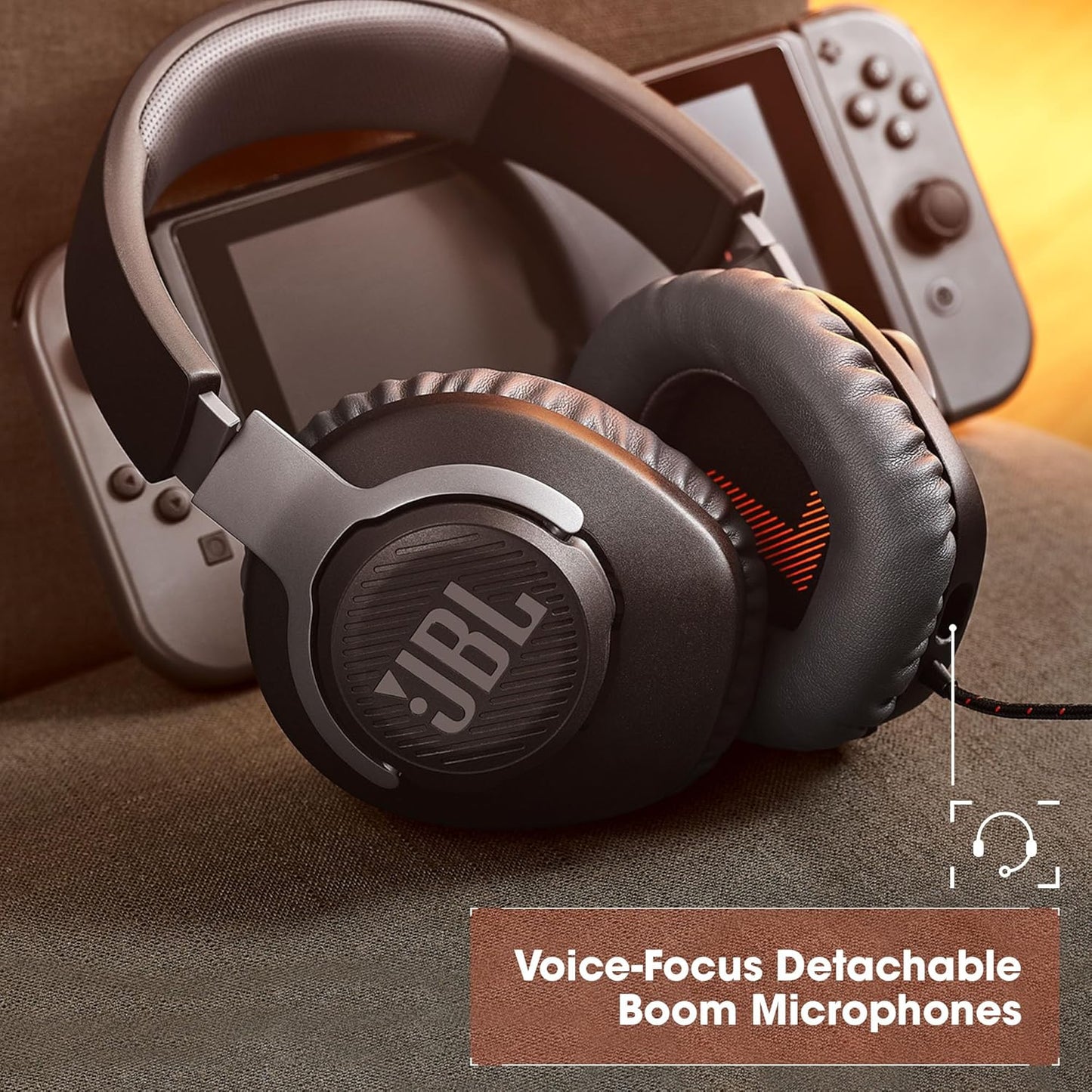 JBL Quantum 100 - Wired Over-Ear Gaming Headphones - Black
