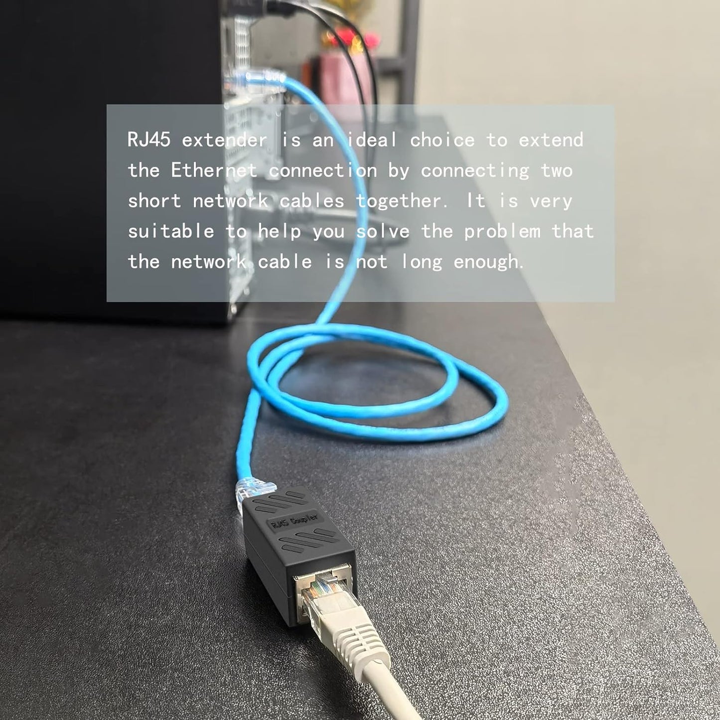 RJ 45 Ethernet in-Line Coupler FEMALE to FEMALE for Cat7/ Cat6/ Cat5/ Cat5e