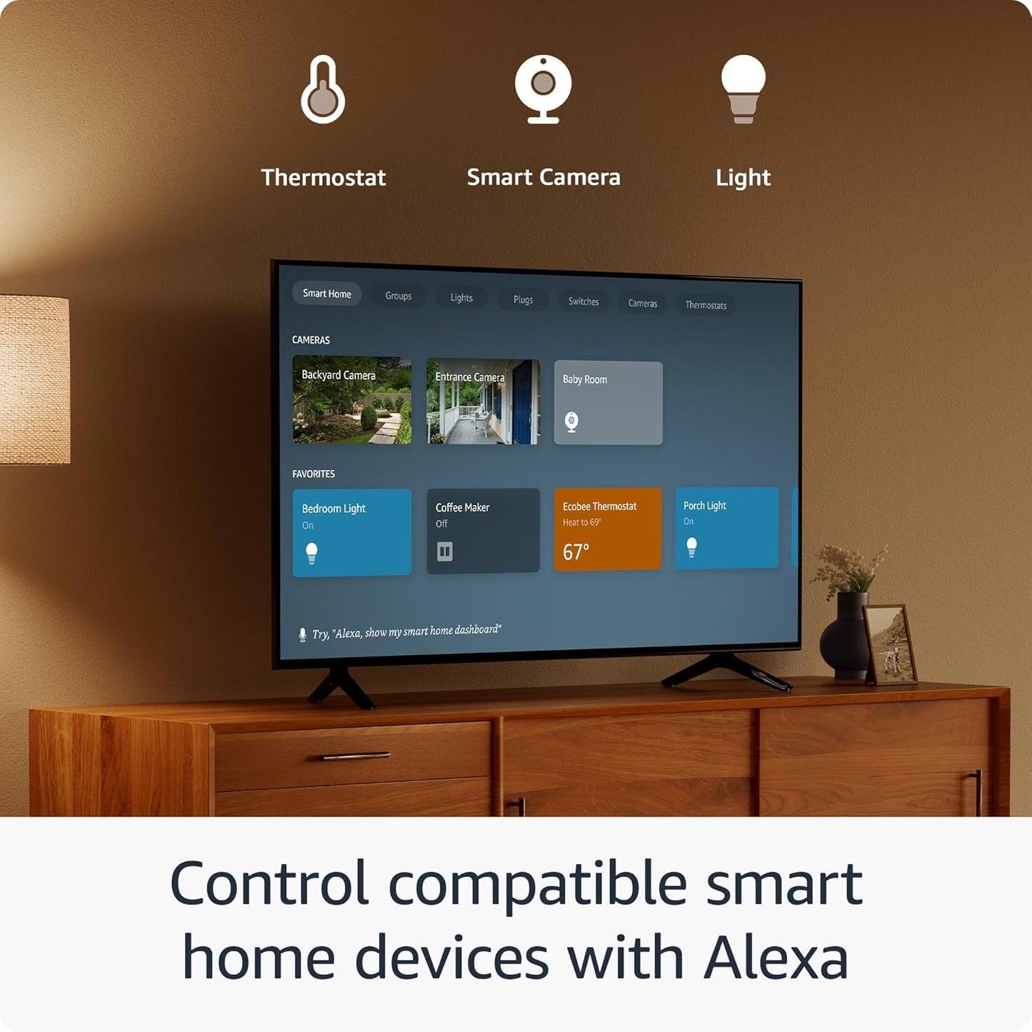 Amazon Fire TV Stick HD (أحدث طراز)، جهاز التحكم عن بعد الصوتي Alexa، أدوات التحكم في المنزل الذكي، البث عالي الدقة