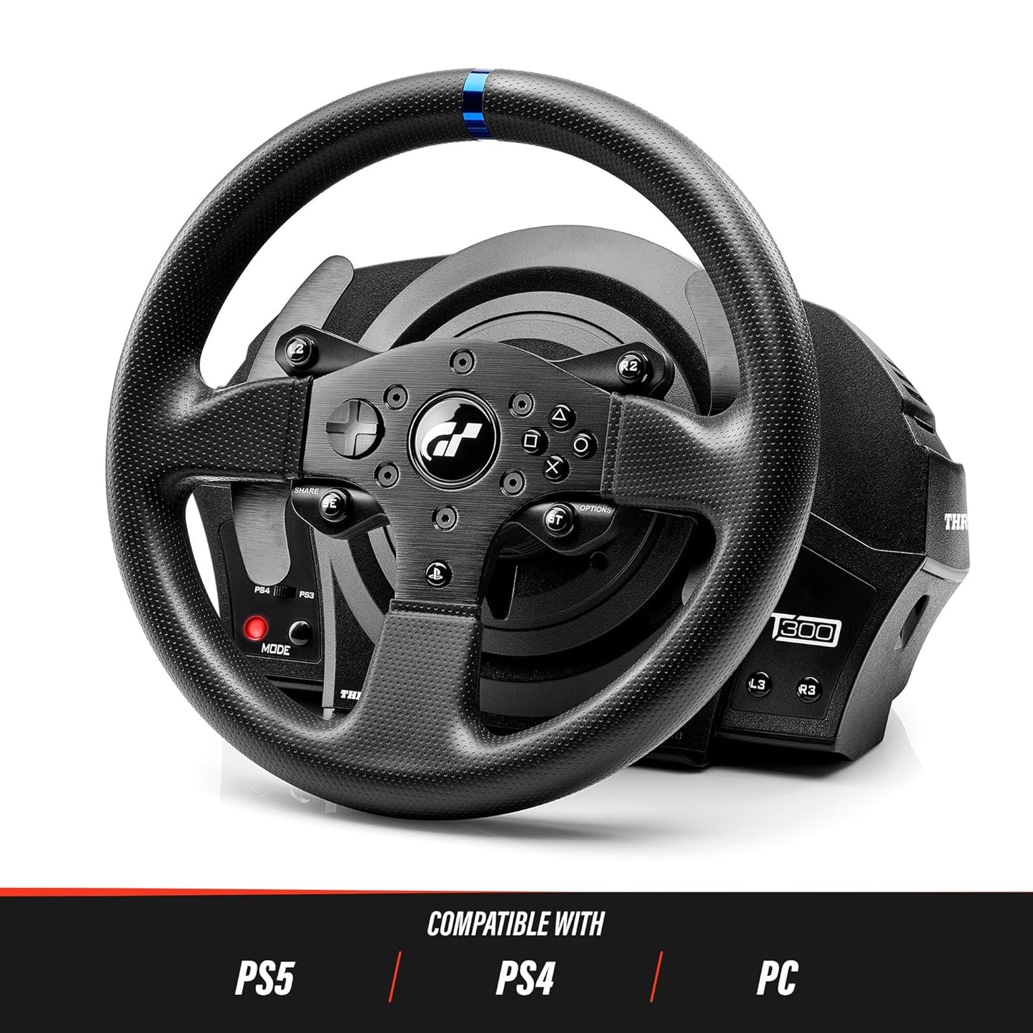 THRUSTMASTER T300RS Force Feedback GT Racing Steering Wheel - PS5 | PS4 | PC