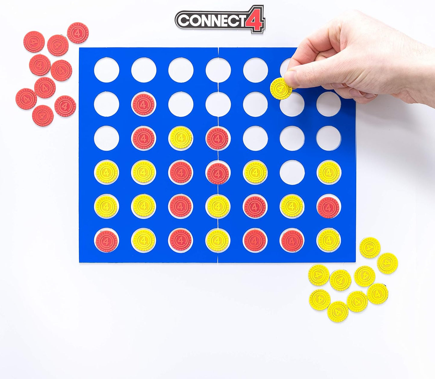 Paladone Connect 4 Fridge Magnet Game, Includes 47 Refrigerator Magnets