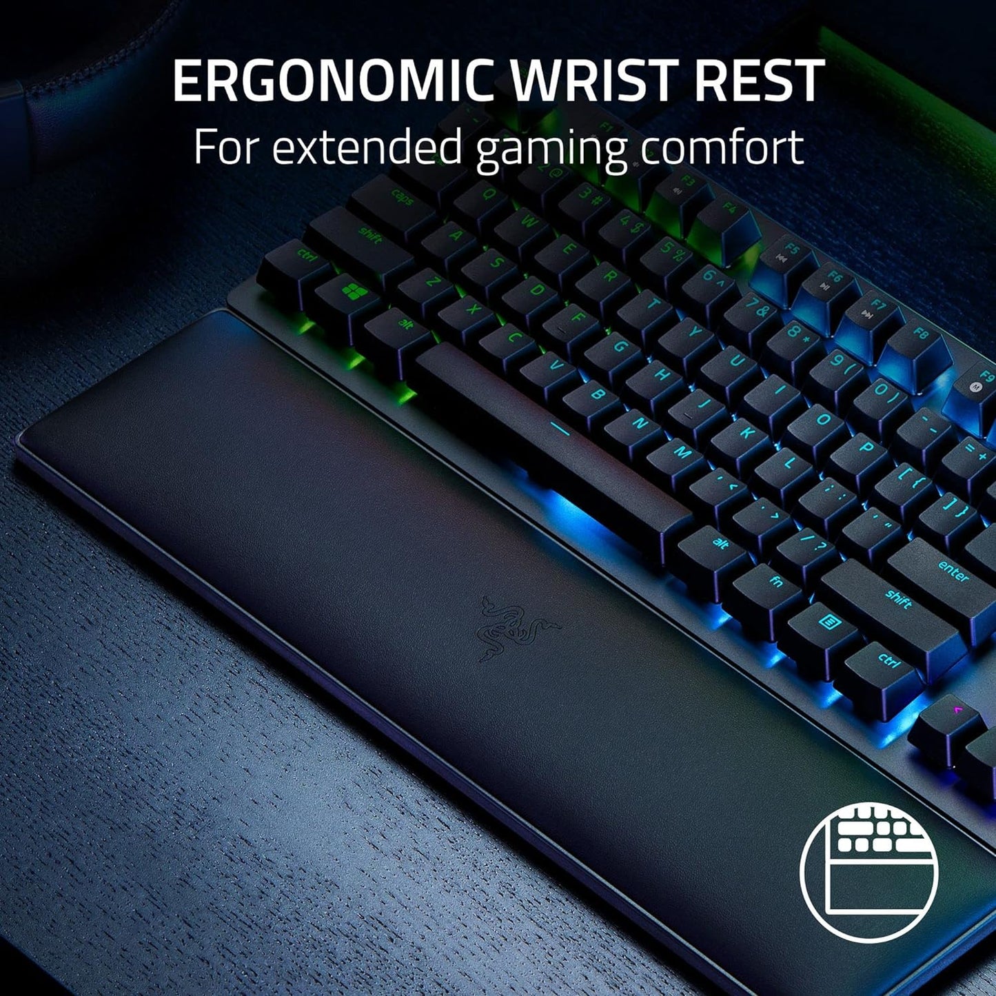 Razer Huntsman V2 TKL Tenkeyless Gaming Keyboard - Purple Switch