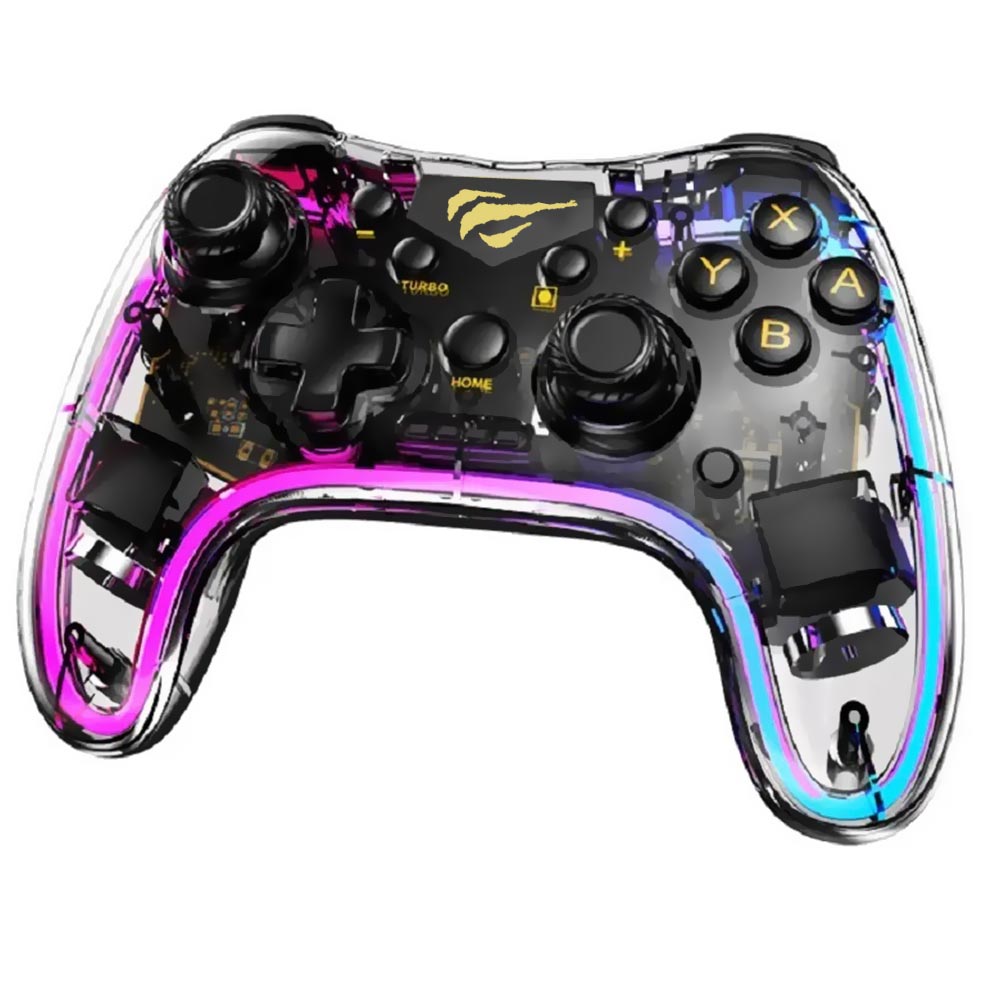 Havit RGB Gamenote Transparent Wireless Controller HV-G180BT - PC | PS3 | PS4 | Switch | Mobile