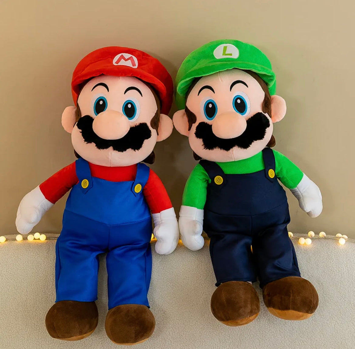 Super Mario Bros Stuffed Plushies 43cm and 58cm - Mario | Luigi