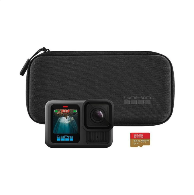 كاميرا GoPro HERO13 Black - كاميرا أكشن مقاومة للماء مع فيديو 5.3K60، صور بدقة 27 ميجابكسل + متوافقة مع عدسات سلسلة HB