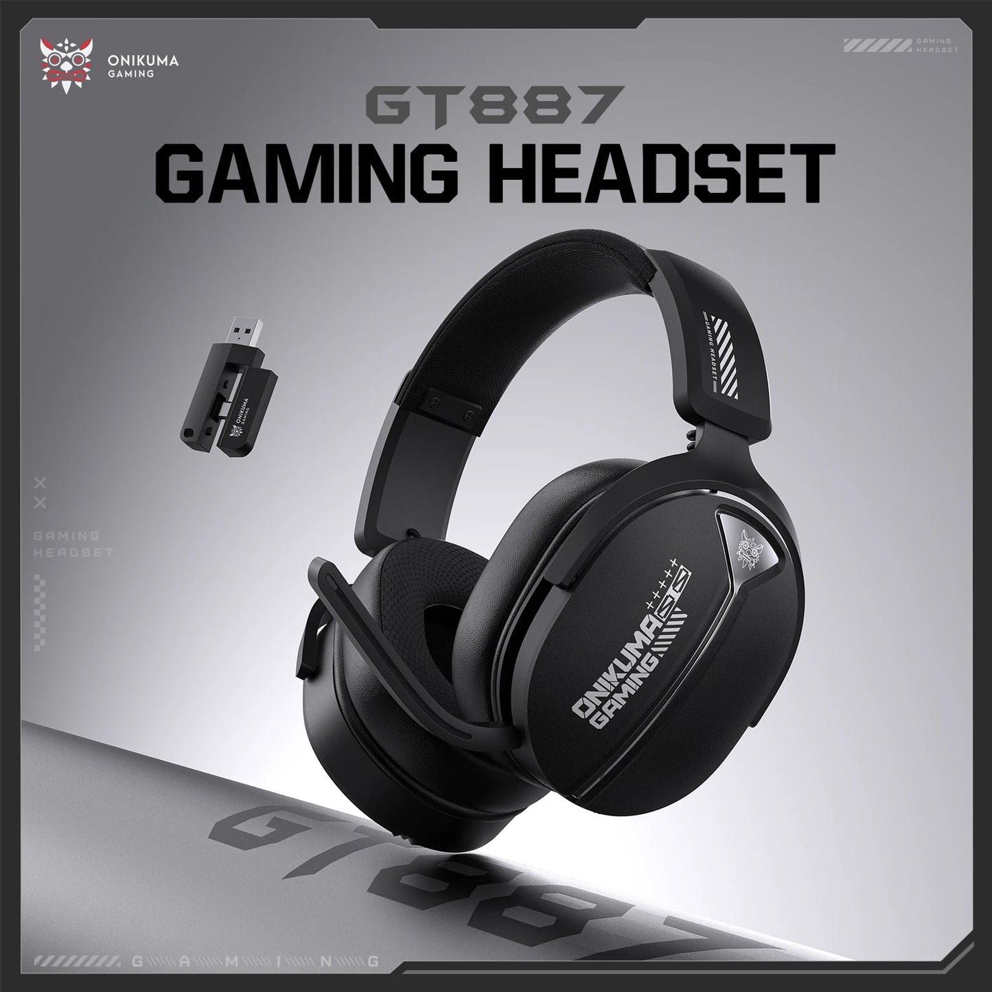 Onikuma GT887 4-Mode Gaming Headset with Microphone - Black