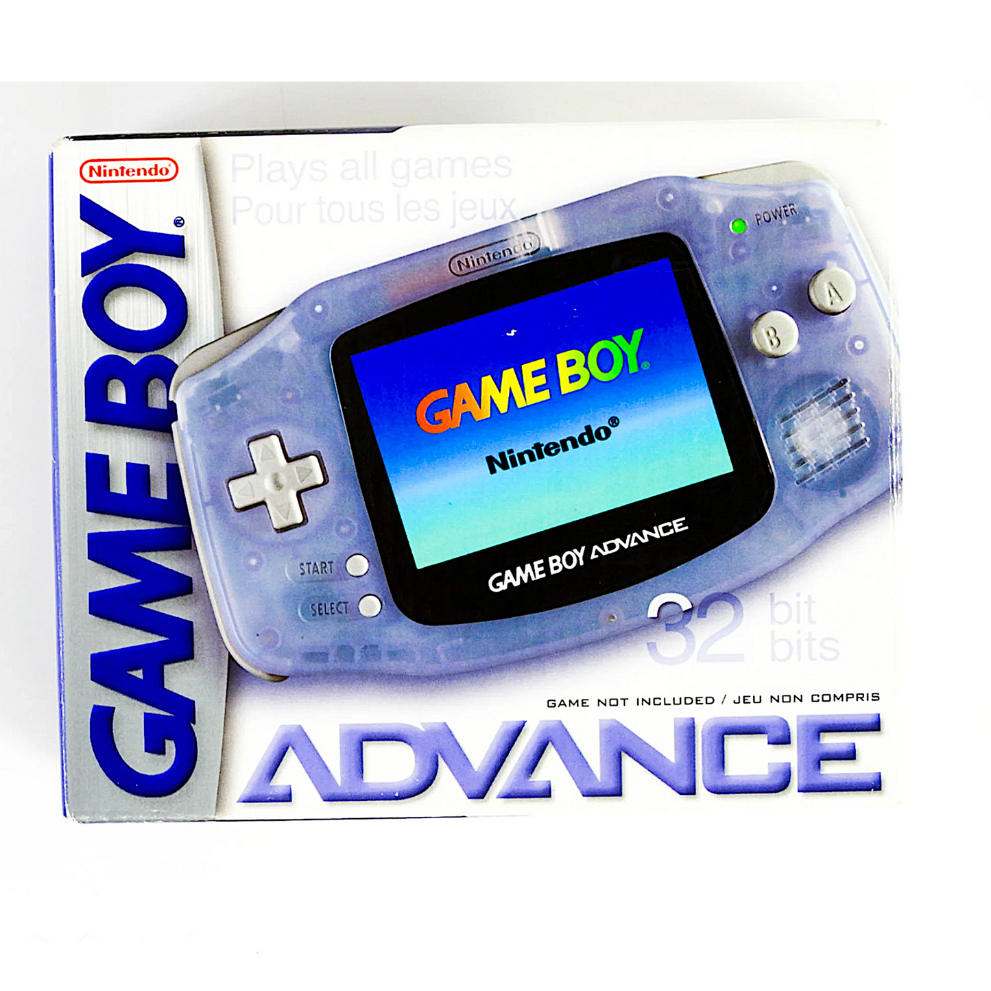 Nintendo Game Boy Advance System Glacier (GBA) CIB Complete In Box