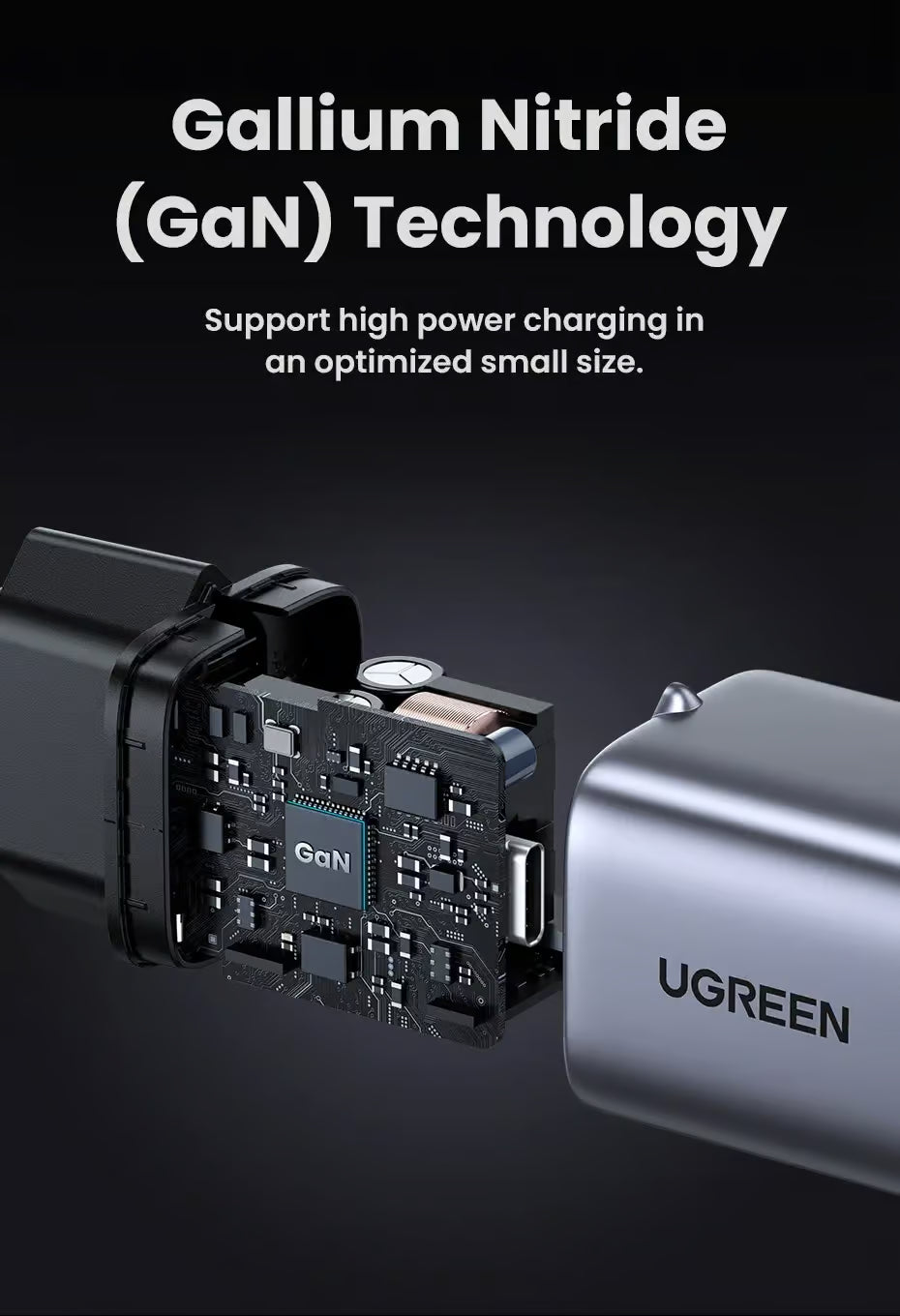 UGREEN Nexode 30W USB-C GaN II Fast Charger With PPS Adaptive Charging, Thermal Guard Protection And Ultra-Compact Design For iPhone 16, Galaxy S24 And MacBook Air | CD319-90666