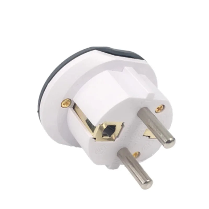Universal EU KR Plug Adapter AC 250V 16A EU Converter 2 Round Pin Socket Suitable For US UA UK To EU Plug For LAPTOPS & SMART DEVICES