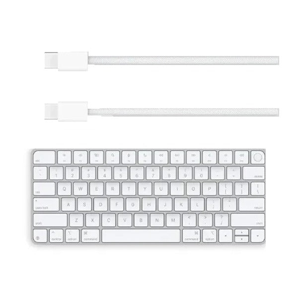 لوحة مفاتيح أبل ماجيك 2، (لاسلكية) فضية (إنجليزية QWERTY) (مُستعملة)