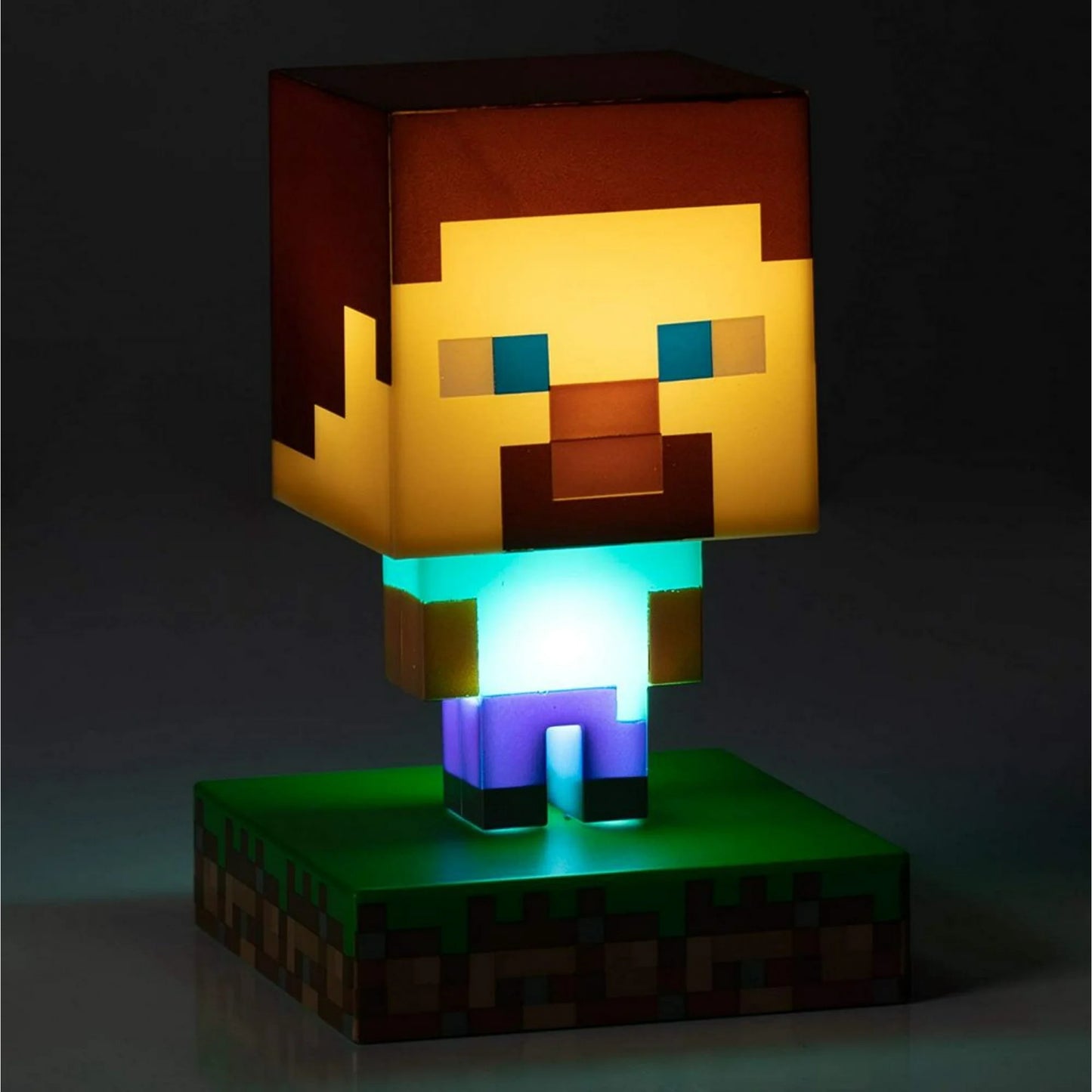 Minecraft Steve Icon Light 3D Lamp - USB Type-C Rechargeable - Minecraft Merch
