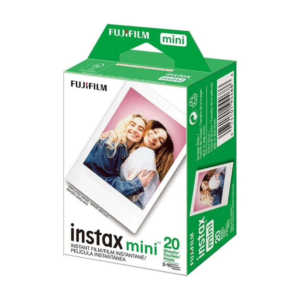 Fujifilm Instax Mini Instant Film, White Border, 20 Shot Pack, Suitable For All Instax Mini Cameras And Printers
