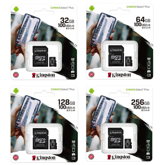Kingston microSDXC Canvas Select Plus A1 Class 10 UHS-I 32GB | 64GB | 128GB | 256GB | 512GB