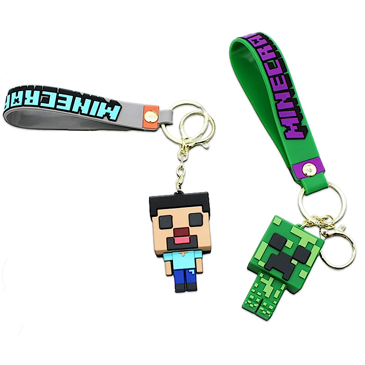 Minecraft 3D Keychain - Steve | Creeper