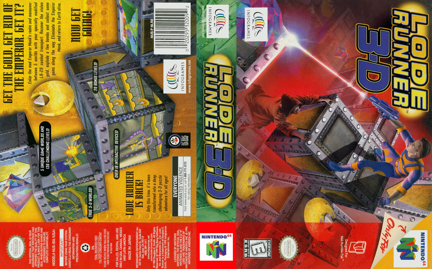 Lode Runner 3D - Nintendo 64 (N64) NTSC - (CIB)