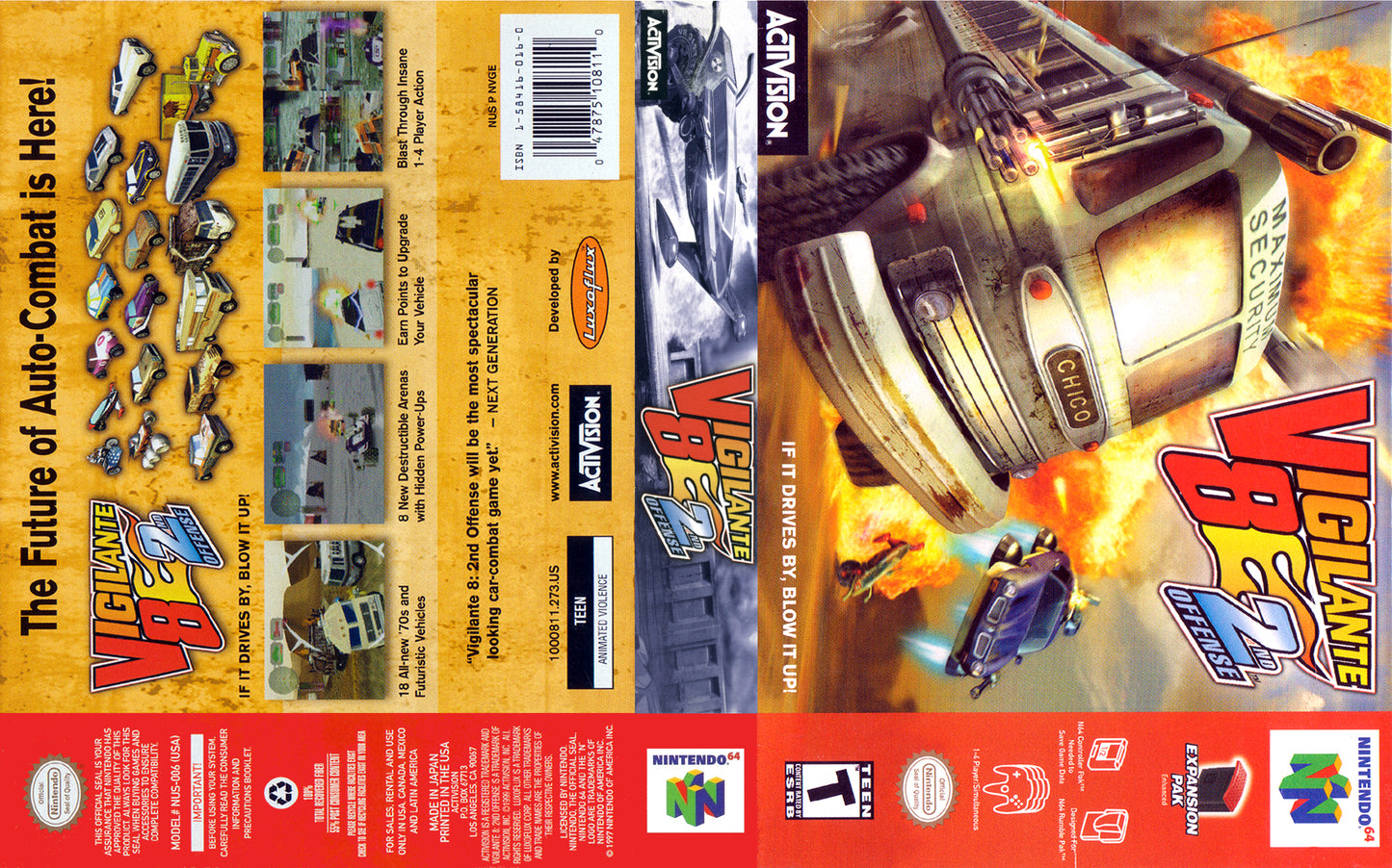 Vigilante 8 2nd Offensive - Nintendo 64 (N64) NTSC - (CIB)