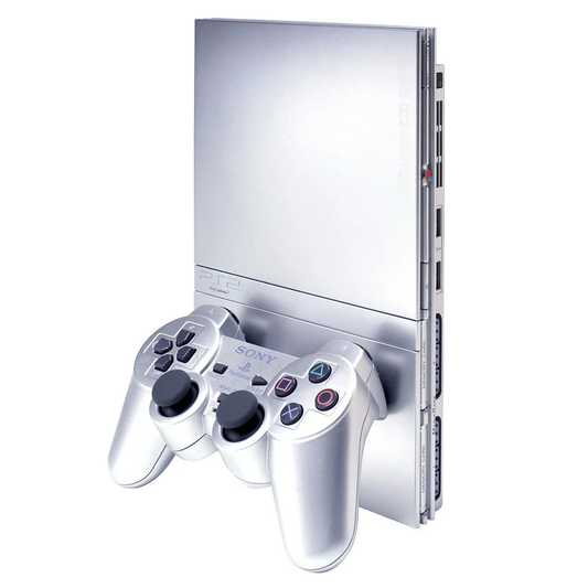 Sony PlayStation 2 Slim Console (Modded) - PS2 Silver (USED)