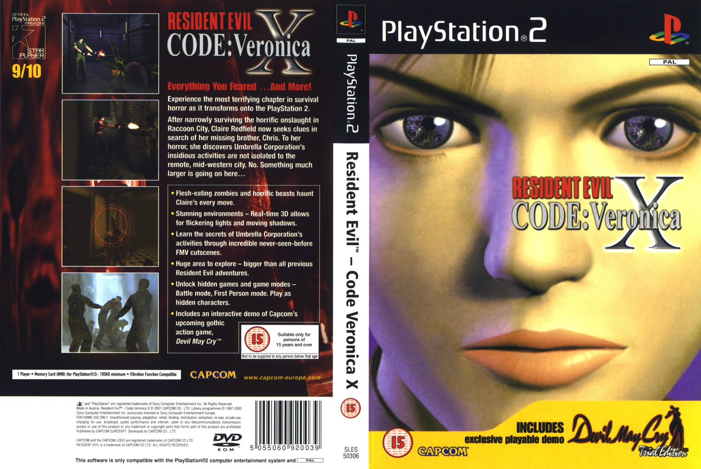 Resident Evil Code: Veronica X - PlayStation 2 (PAL) - (USED)